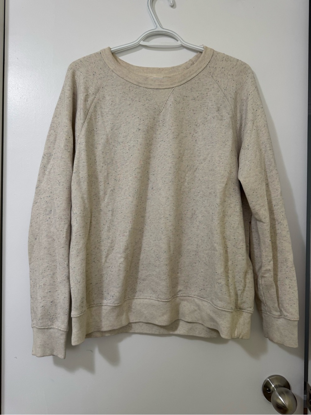 Old Navy Women's Crewneck Sweater in Oatmeal Speckle